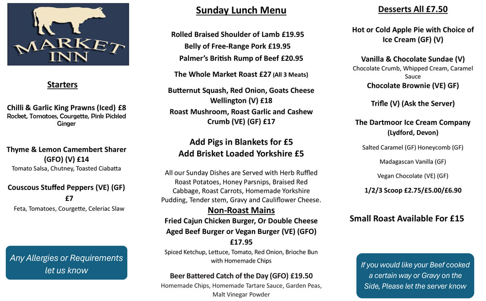 The Market Inn Sunday Lunch